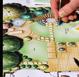 Adding the final touches to a garden lighting design